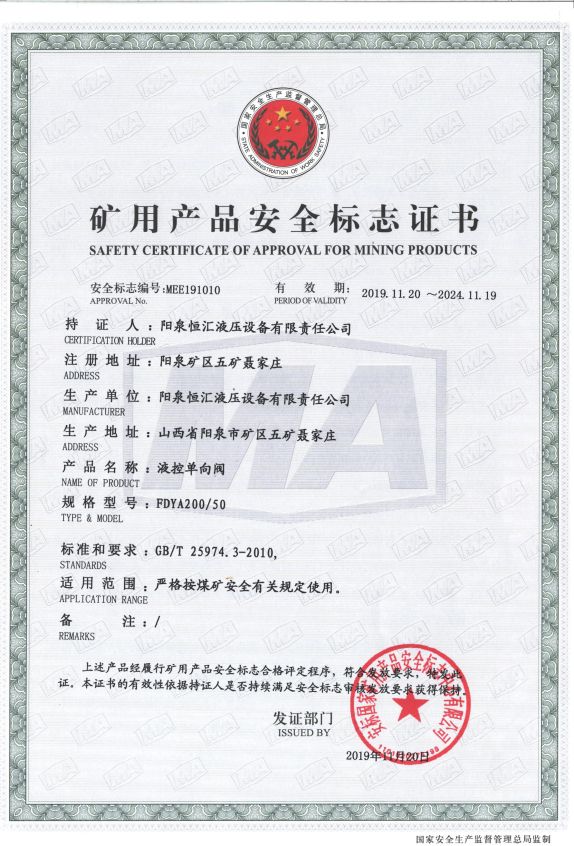  液控單向閥FDYA200-50